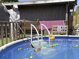 Onesie Wetlook In The Pool