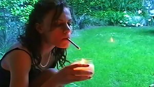 Stunning  Is Smoking A Cigarette In A Hot Way