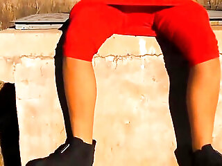 Hot Latina Yessy With Cute Naturals Cameltoe And Pussy Flashing Outdoors