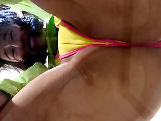Your Face Is Put Into A Facesitting Box And Girl In A Bikini Sits On It Like A Chair, Laughing And Humiliating You, Pov