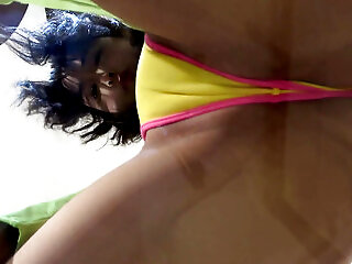 Your Face Is Put Into A Facesitting Box And Girl In A Bikini Sits On It Like A Chair, Laughing And Humiliating You, Pov
