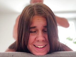 Schoolgirl Takes In Mouth After Anal