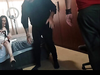 My Stephdad And His Friend Wanted To Fuck Me Both At The Same Time While One Is Jerking Off Over My  Cum Dripping Tight Pussy