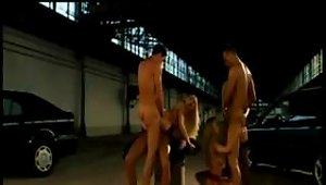 Group Sex Orgy In A Covered Parking Lot With Lots Of Fucking